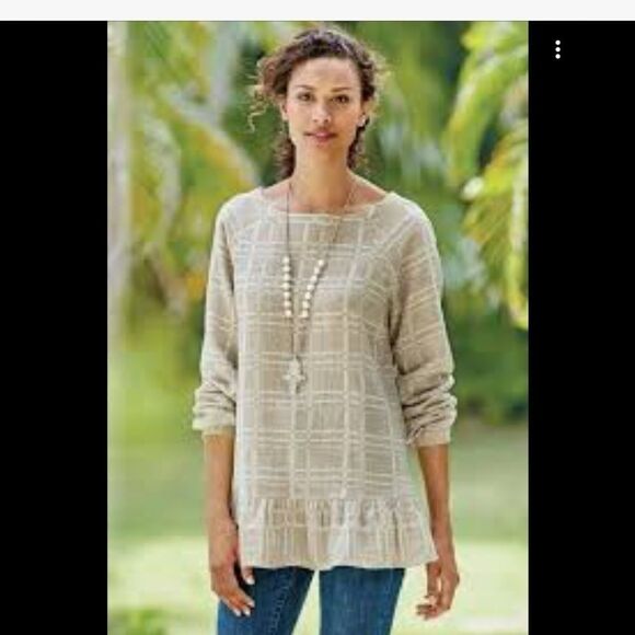Soft Surroundings Linen & Cotton Tunic. Sz XSP - Picture 1 of 11